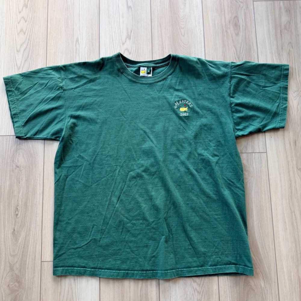 2007 Vintage Masters Tournament T-Shirt Mens XL Green Embroidered Golf Tee